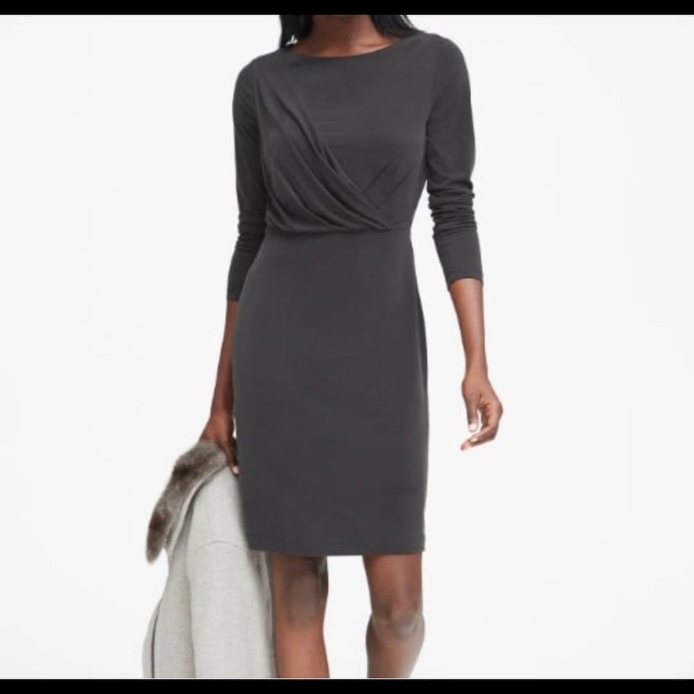 Banana Republic Sandwash Modal Twist-front Dress